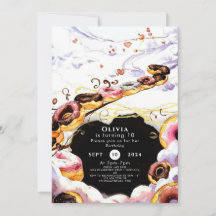 Watercolor Sweet Donut Birthday