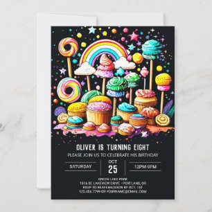 Watercolor Sweet Firande Birthday Inbjudningar