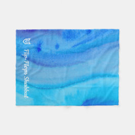 Watercolor Swirl Flip-Flops Shabbat Fleecefilt
