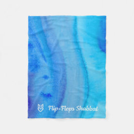 Watercolor Swirl Flip-Flops Shabbat Fleecefilt