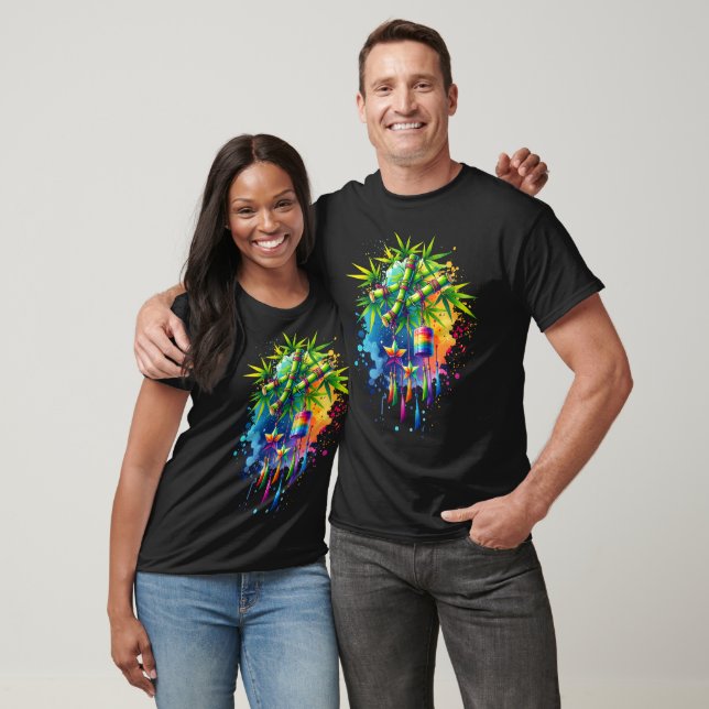 Watercolor Tanabata Träd T Shirt (Unisex)