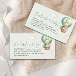 Watercolor Teddy  Bear Baby Shower Boy  Tilläggskort