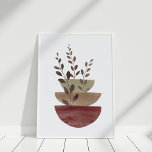 Watercolor Terracotta Abstrakt Blommigt Pots Art Poster<br><div class="desc">Den här Blommigten Terracotta Abstrakt  Pots Art Poster ett underbart val för en neutralt eller ett bohemskt insida.</div>