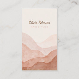 Watercolor Terracotta Affärskort Visitkort