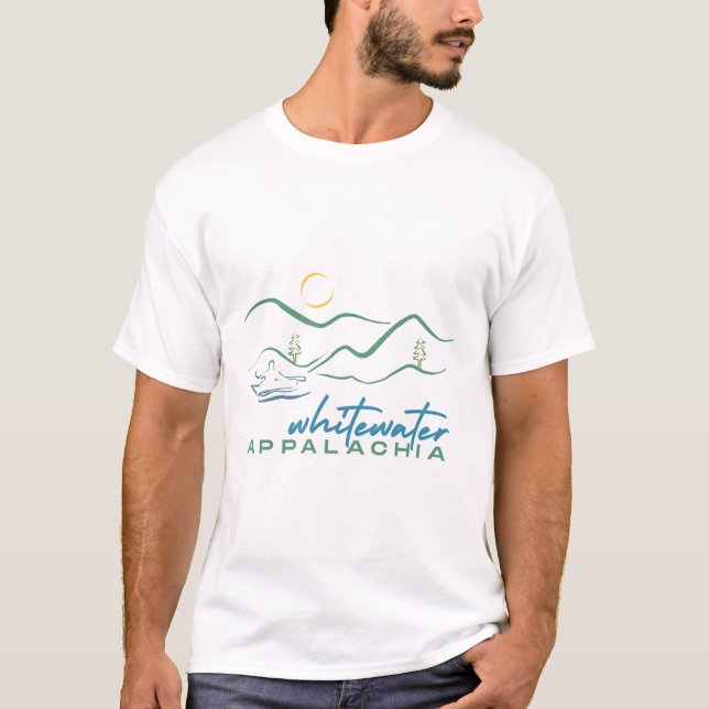 Watercolor Text för Whitewater Appalachia T Shirt (Framsida)