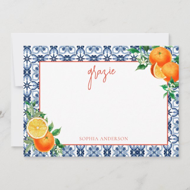 Watercolor That's Amore Spritz Baby Shower Tack Kort (Framsida)