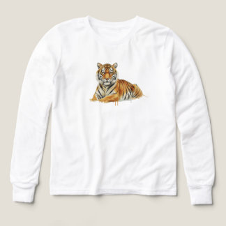 Watercolor Tiger Illustration – Majestic Wildlife T Shirt