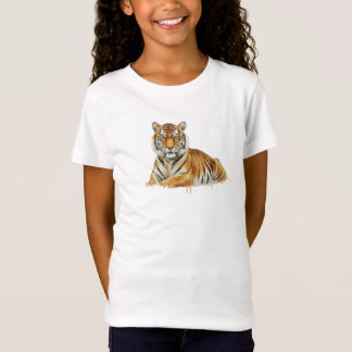Watercolor Tiger Illustration – Majestic Wildlife  T Shirt