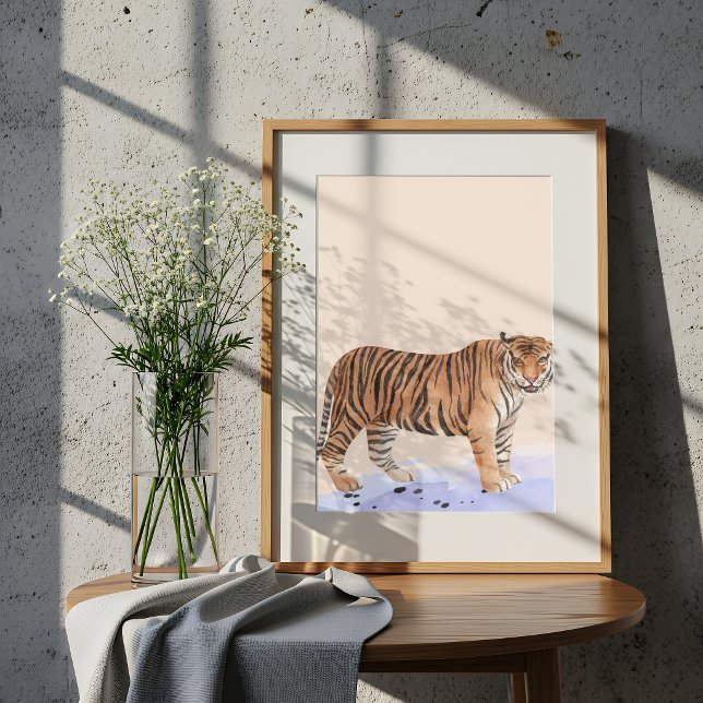 Watercolor Tiger Illustration Safari  Poster (Skapare uppladdad)