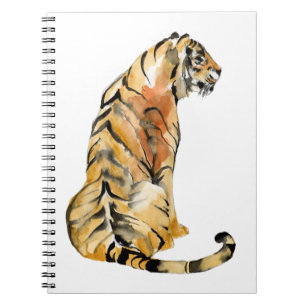Watercolor Tiger Sitta Anteckningsbok