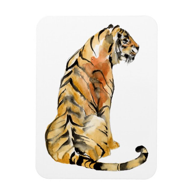 Watercolor Tiger Sitta Magnet (Vertikal)