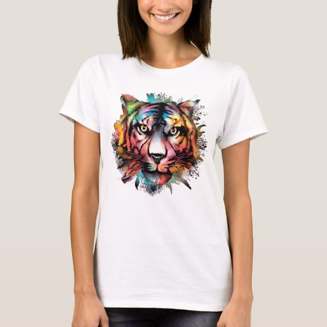 Watercolor Tiger T Shirt (Framsida)