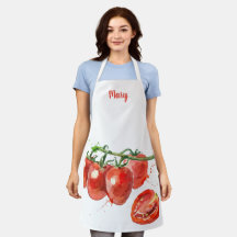 Watercolor Tomato Anpassade Apron