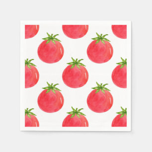Watercolor Tomato Mönster Pappersservett