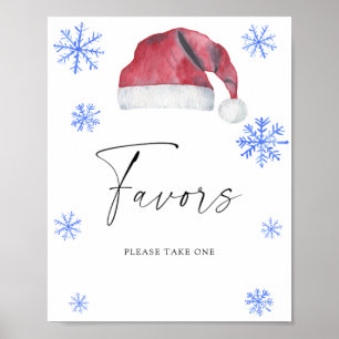 Watercolor Tomhat Red - Favors Poster