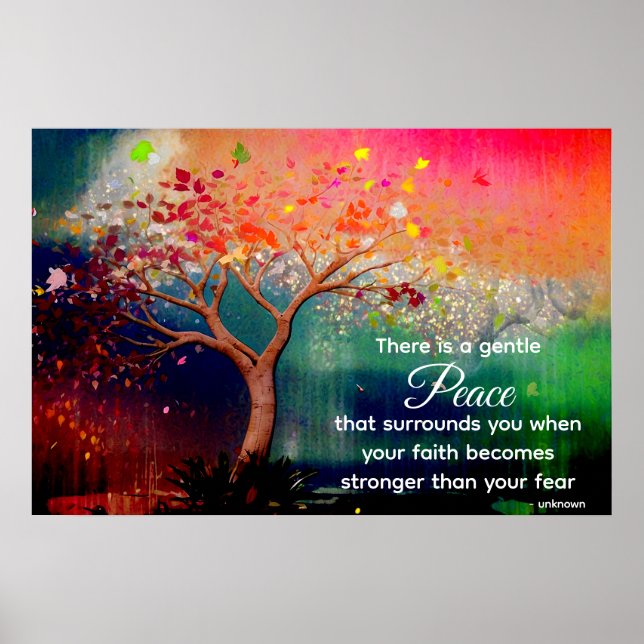*~* Watercolor Träd AP81 Etheral Calming Quote Poster (Framsidan)