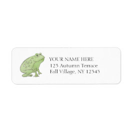 Watercolor Träd Frog Whimsical Nature Adress Returadress Etikett