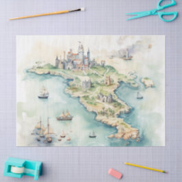 Watercolor Travel Map