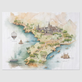 Watercolor Travel Map