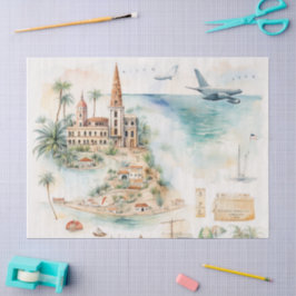 Watercolor Travel Map