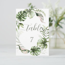 Watercolor Tropical Leaves Greenery  Inbjudningar