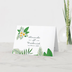 Watercolor Tropical Lövs Beach Wedding Program