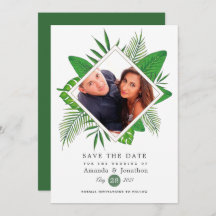 Watercolor Tropical Luau Aloha Bröllop Photo