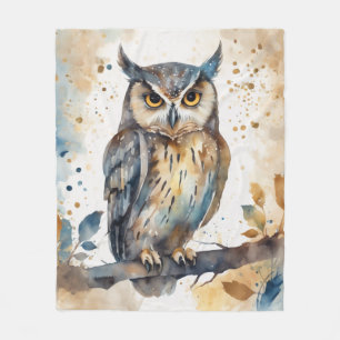 Watercolor Uggla Fleecefilt