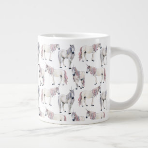 Watercolor Unicorn Fairy Tale Mönster Jumbo Mugg
