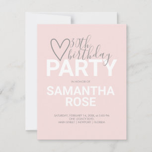 Watercolor Valentine 30års födelsedag Party