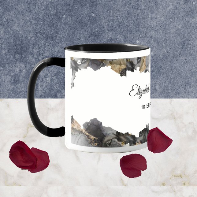 Watercolor Vanessa Black och White Mugg (Skapare uppladdad)
