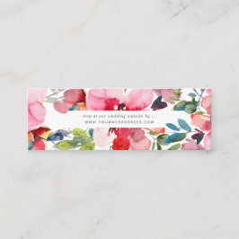 Watercolor Vår blommor OSA-hölje för webbplats Mini Visitkort