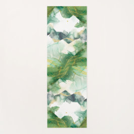 Watercolor Vår Grönt Yoga Mat