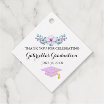 Watercolor Vår Lila Blommigt Burst Studenten