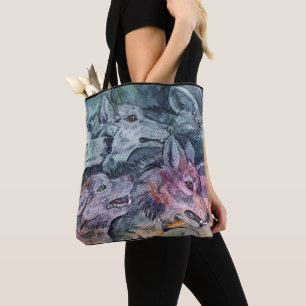 Watercolor Varg Pack Tygkasse