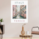 Watercolor Venice in Italy  Poster<br><div class="desc">In watercolor art : in Italy beautiful view of Venice
 Bellissima Italia Shop ©</div>
