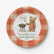Watercolor Vi kan knappt vänta BBQ Baby Shower