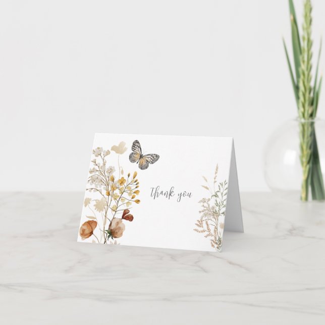 Watercolor Vild Flowers (vattenfärgsblommor) Tack  (Framsida)