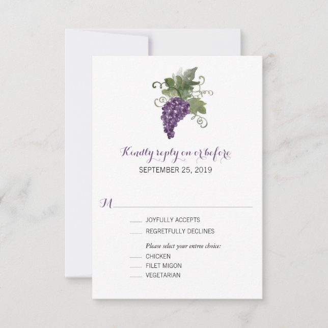 Watercolor Vin Vineyard | BRÖLLOP OSA (Framsida)