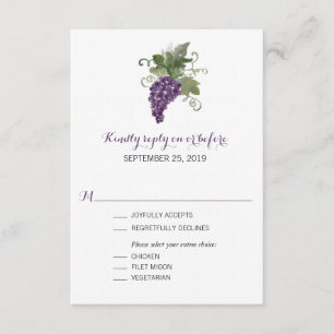 Watercolor Vin Vineyard BRÖLLOP OSA Kort