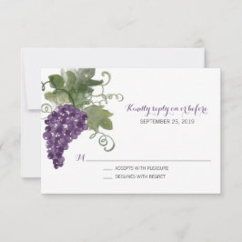Watercolor Vin Vineyard | BRÖLLOP OSA Kort