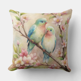 Watercolor Vintage Bird Art Dekorativ kudde