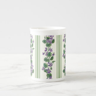Watercolor violets and stripes benporslin mugg