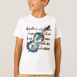 Watercolor Violin Kids' Basic T-Shirt