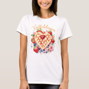 Watercolor Waffle Day, Våffeldagen T Shirt