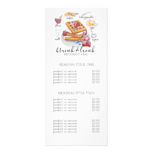 Watercolor Waffle logotyp restaurangrecept Busines Reklamkort