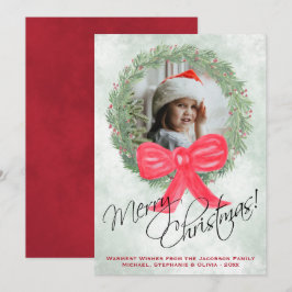 Watercolor Wandan God jul Photo Ram Julkort