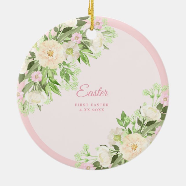 Watercolor Wandeans Påsk Julgransprydnad Keramik (Baksidan)