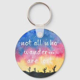 Watercolor Wanderllust Keychain Nyckelring