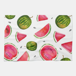 Watercolor Watermelon Tea Towel för ditt kök Kökshandduk
